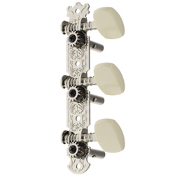 AOS-020HV1 Gold-Plated Machine Head, Steel Plate, White Oval Synthetic Resin Peg