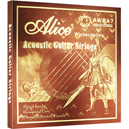A408K Acoustic Guitar String Set, Stainless Steel Plain String, Copper Alloy Winding, (85/15 Bronze Color) Anti-Rust Coating