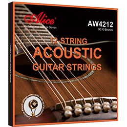 A407K Acoustic Guitar String Set, Stainless Steel Plain String, Copper Alloy Winding, (85/15 Bronze Color) Anti-Rust Coating