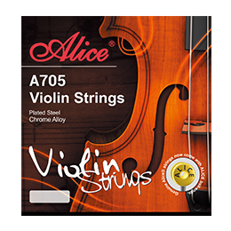 A706 Violin Sting Set, Plated Steel Plain String, Braided Steel Core, Ni-Fe Winding