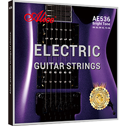 AE535C Colorful Electric Guitar String Set, Plated Steel Plain String, Nickel Alloy Winding, Colorful Anti-Rust Coating