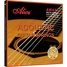 AW434 Acoustic Guitar String Set, Plated Steel Plain String, 80/20 Bronze Winding, Anti-Rust Coating
