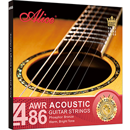 A406 Acoustic Guitar String Set, Stainless Steel Plain String, Copper Alloy Winding, (80/20 Bronze Color) Anti-Rust Coating