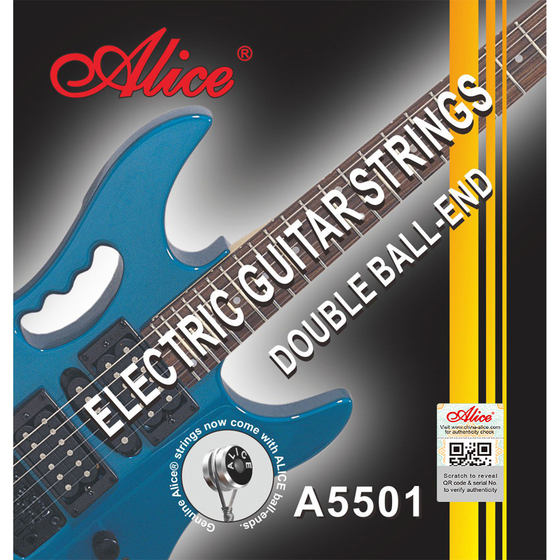 A5501 Double Ball-End Electric Guitar String Set, Plated Steel Plain String, Nickel Plated Alloy Winding