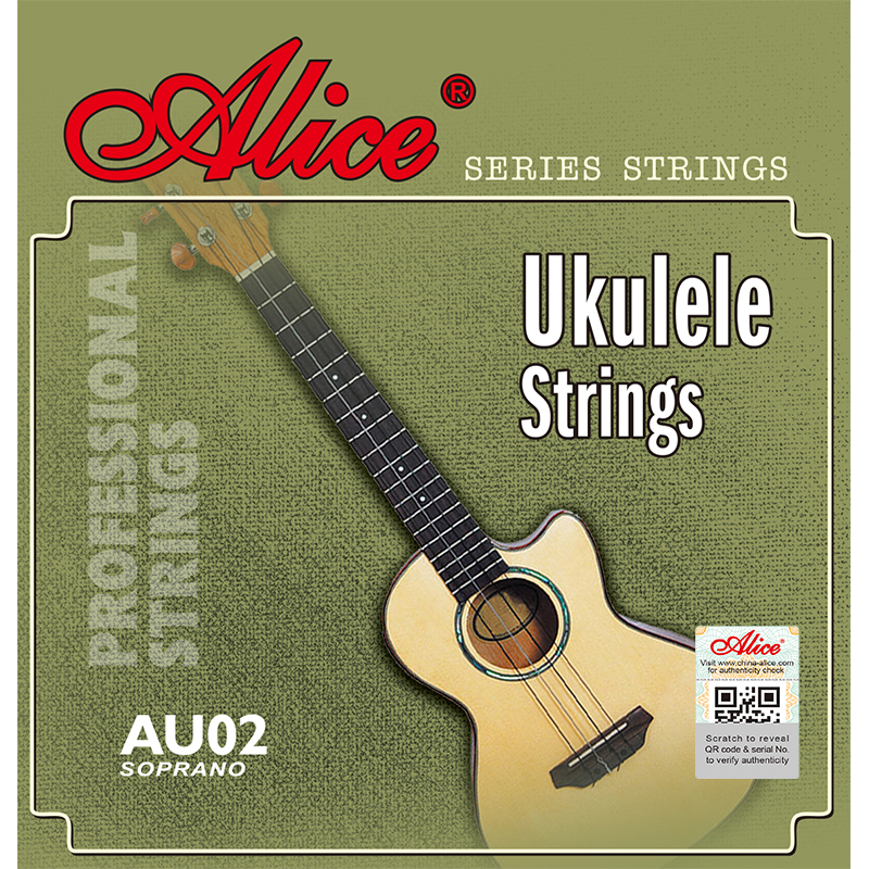 AU02 Ukulele String Set, Modified Nylon (Black)