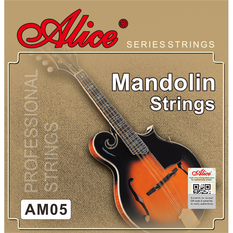 AM05 Mandolin String Set, Plated Steel Plain String, Silver-Plated Copper Alloy Winding, (85/15 Bronze Color) Anti-Rust Coating