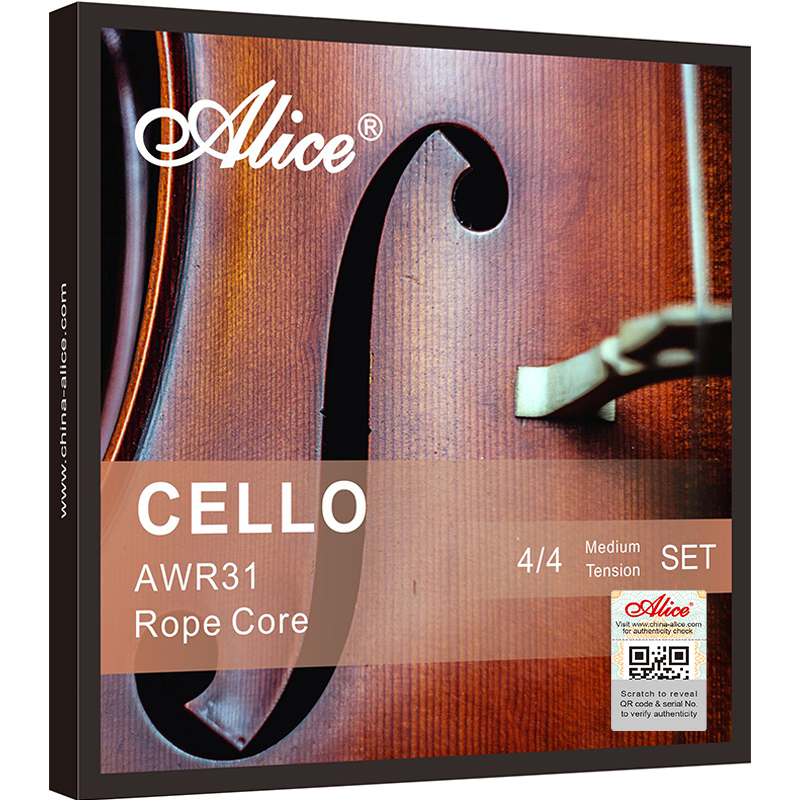 AWR31 Cello String Set, Steel Rope Core, Ni-Cr Winding