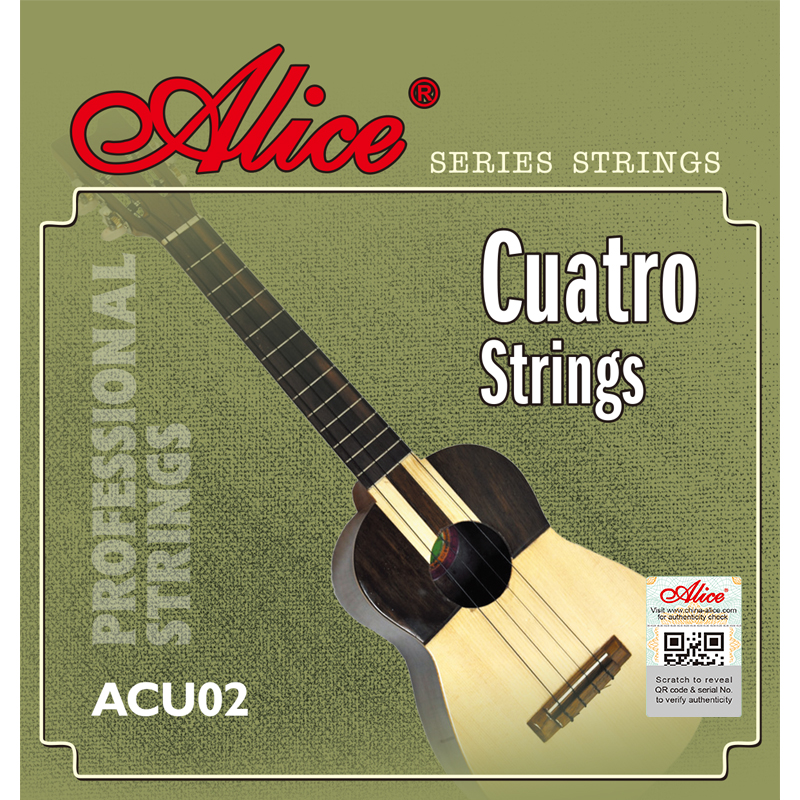 ACU02 Cuatro String Set, Modifi Nylon Plain String (Black)