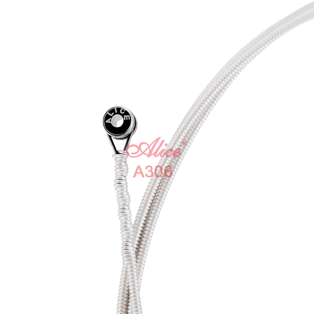 A306 Acoustic Guitar String Set, Stainless Steel Plain String, Silver-Plated Copper Alloy Winding, Anti-Rust Coating