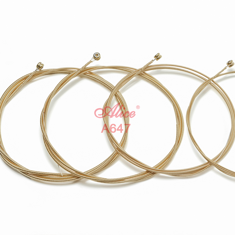 A647 Electric Bass String Set, Alloy Winding, (Bronze Color) Multi-layer Nano Coationg