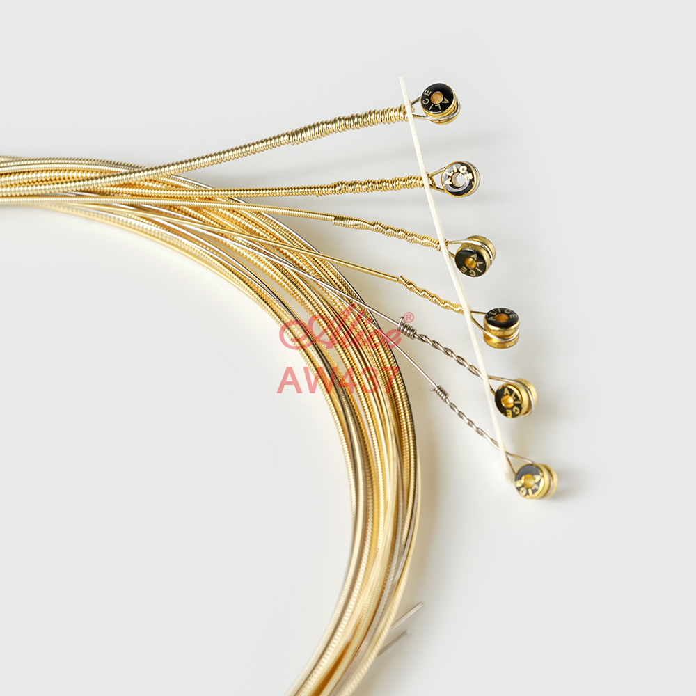 AW437 Acoustic Guitar String Set, Plated High-Carbon Steel Plain String, 90/10 Bronze Winding, Multi-Layer Nano Coating