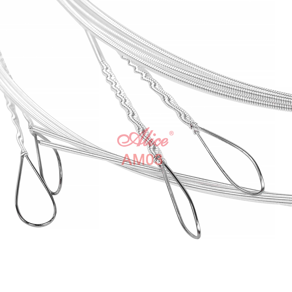 AM03 Mandolin String Set, Plated Steel Plain String, Silver-Plated Copper Alloy Winding