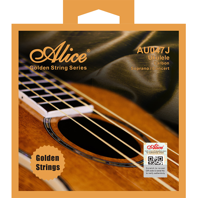 AU047J Ukulele String Set, Golden Carbon