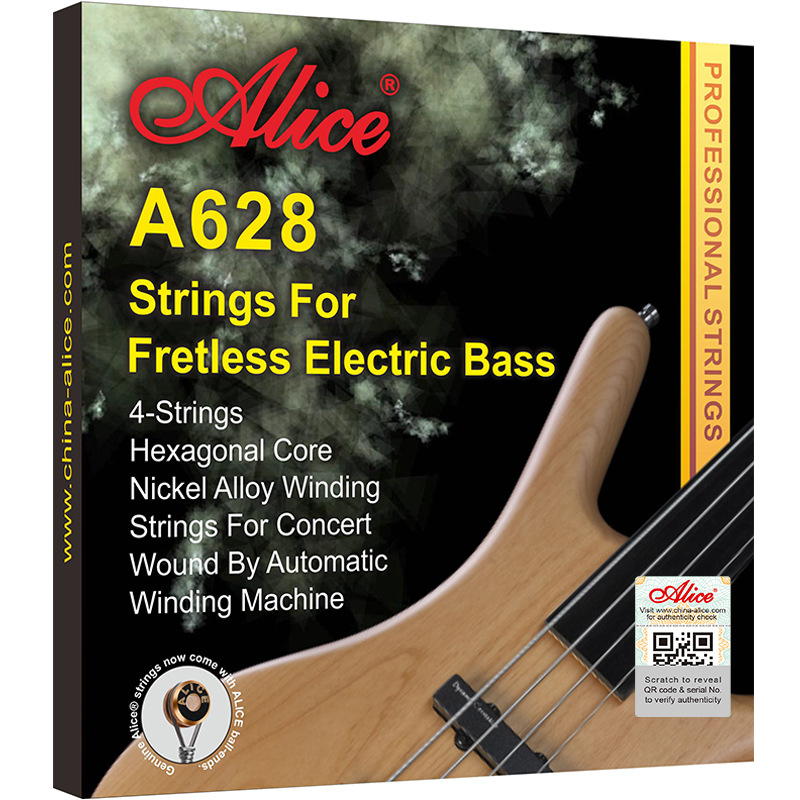 A628 Fretless Electric Bass Strings, Nikel Plated Alloy Winding