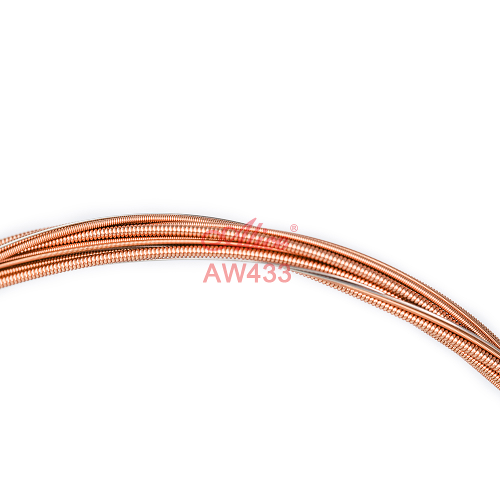 AW433 Acoustic Guitar String Set, Plated Steel Plain String, 85/15 Bronze Winding, Anti-Rust Coating