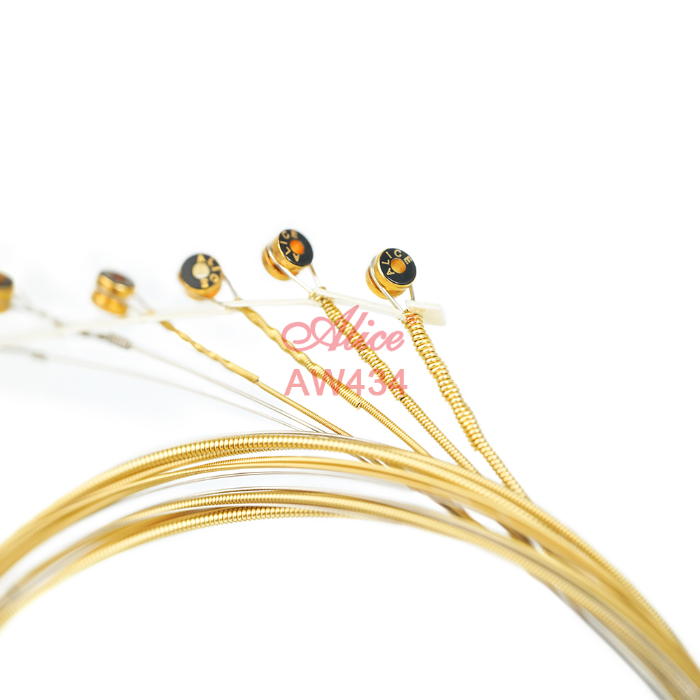 AW434 Acoustic Guitar String Set, Plated Steel Plain String, 80/20 Bronze Winding, Anti-Rust Coating