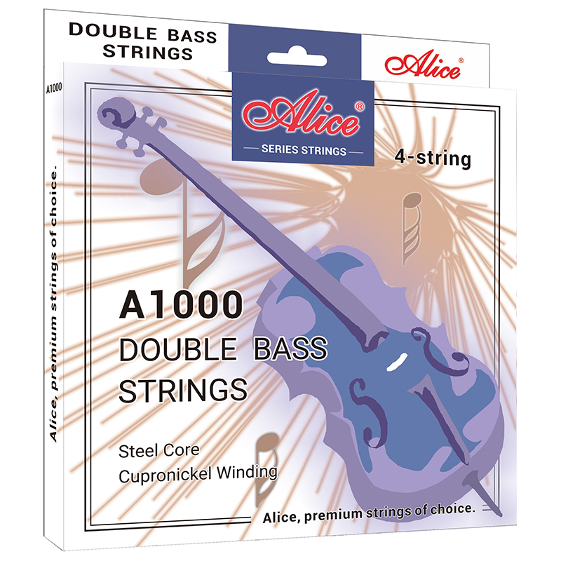 A1000 Double Bass String Set, Steel Core, Cupronickel Winding