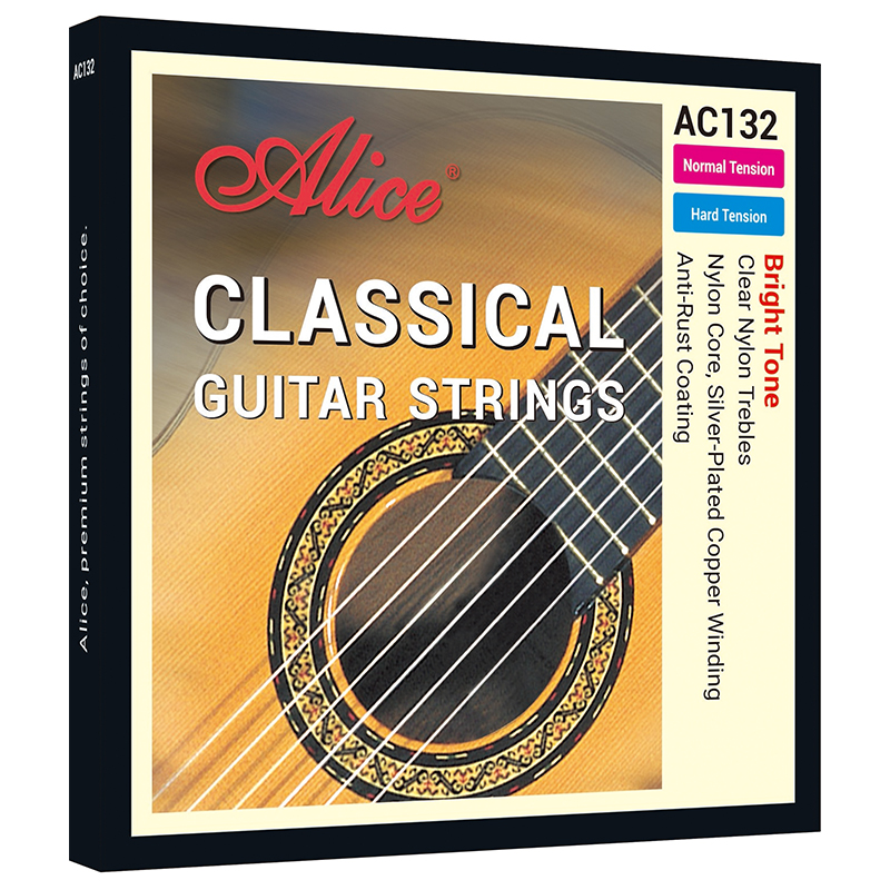 AC136BK Classical Guitar String Set (with a complimentary G string), Black  Nylon Plain String, Coated Copper