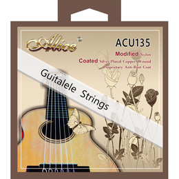 ACU135BK Guitalele Strings (Black), Modified Nylon Plain String, Copper Winding, Anti-Rust Coating