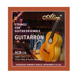 ACB112 Quint Bass Guitar String Set, Clear Nylon Plain String, Silver Plated Copper Winding, Anti-Rust Coating