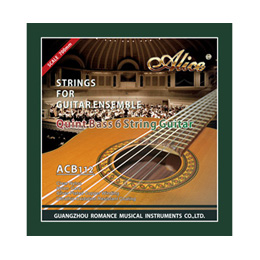 ACS113 Alto Guitar String Set, Clear Nylon Plain String, Silver Plated Copper Winding, Anti-Rust Coating