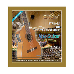 ACS113 Alto Guitar String Set, Clear Nylon Plain String, Silver Plated Copper Winding, Anti-Rust Coating