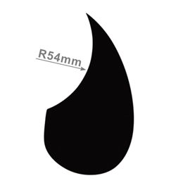 A025G  Black Pickguard, R64mm (For Left-Hand Guitar)