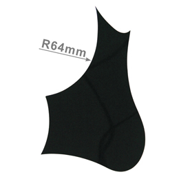 A025A  Black Pickguard, R64mm