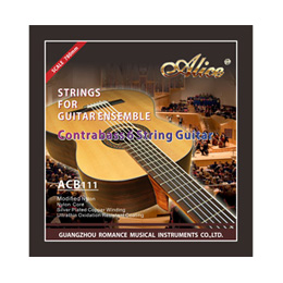 ACB111 Contrabass Guitar String Set, Modified Nylon Plain String, Silver plated Copper Winding, Anti-Rust Coating