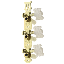 AFD-019C Gold Plated Machine Head, Steel Plate, PMMA Flower Peg