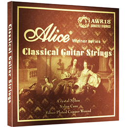 AWR18 Classical Guitar String Set, Crystal Nylon Plain String, Silver Plated Copper Winding, Anti-Rust Coating