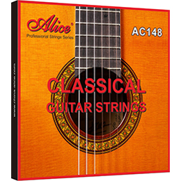 AC148 Classical Guitar String Set, Crystal Nylon Plain String, Sliver Plated 90/10 Bronze Winding,Nano polished coating 