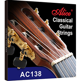 AC138 Classical Guitar String Set, Crystal Nylon Plain String, Silver Plated 85/15 Bronze Winding, Anti-Rust Coating