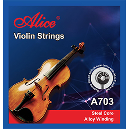 A708 Violin String Set, Plated Steel Plain String, Nylon Core,  Al-Mg and Ni-Fe Winding