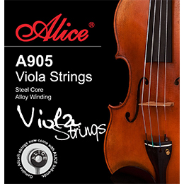 A907 Viola String Set, Steel and Nylon Core, Cupronickel and Ni-Fe Winding
