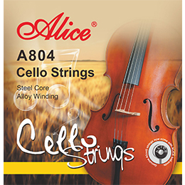 AWR313 Cello String Set, High-Carbon Steel Core and Steel Rope Core, Ni-Cr Winding