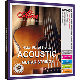 AW4212 12-String Acoustic Guitar Strings, Plated High Carbon Steel Plain String, 90/10 Bronze Winding, Nano Polished Coating