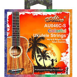 AU048J Ukulele String Set, Golden Carbon Plain String (26