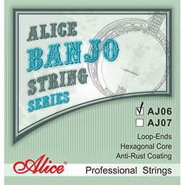 AJ05 5-String Banjo Sting Set, Plated Steel Plain String, Copper Alloy Winding, (85/15 Bronze Color) Anti-Rust Coating