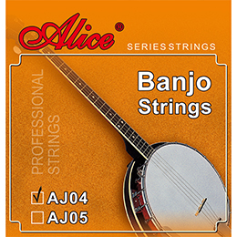 AJ07 4-Strings Banjo Sting Set, Plated Steel Plain String, Phosphor Bronze Winding, Anti-Rust Coating