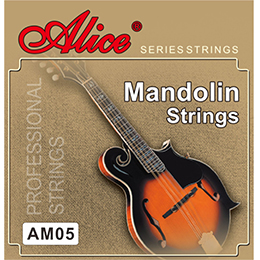 AM04 Mandolin String Set, Plated Steel Plain String, Silver-Plated Copper Alloy Winding, (80/20 Bronze Color) Anti-Rust Coating