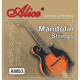 AM05 Mandolin String Set, Plated Steel Plain String, Silver-Plated Copper Alloy Winding, (85/15 Bronze Color) Anti-Rust Coating