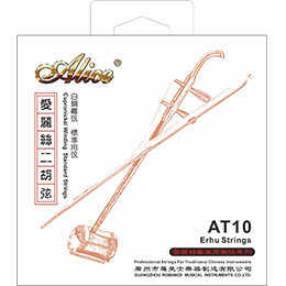 AT9 Erhu String Set, Stainless Steel Plain String, High-Carbon Steel Core, Cupronickel Winding