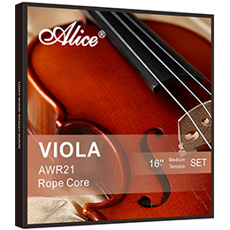 A908 Viola String Set, Steel and Nylon Core, Cupronickel and Silver Winding