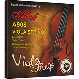 AWR20 Viola String Set, Steel and Nylon Core, Ni-Cr and Silver Winding