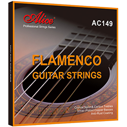 AC107 Classical Guitar String Set, Clear Nylon Plain String, Silver-Plated Copper Alloy Winding, Anti-Rust Coating 