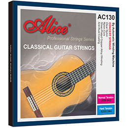 AC130 Classical Guitar String Set, Clear Nylon Plain String, Silver Plated Copper Alloy Winding, Anti-Rust Coating