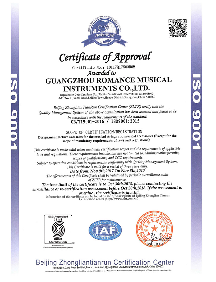 Certificate: Corporation With ISO9001:2015 