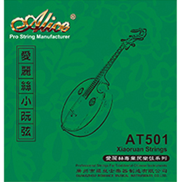 AT40 Pipa String Set, Plated Steel Plain String, High-Carbon Steel Core, Copper Alloy (Coated) & Nylon Winding