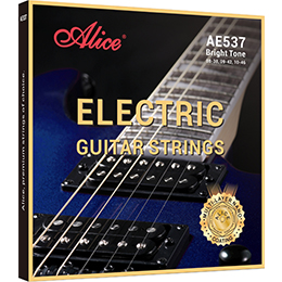 AE537 Electric Guitar String Set, Plated High-Carbon Steel Plain String, Alloy Winding, (Bronze Color) Multi-layer Nano Coationg